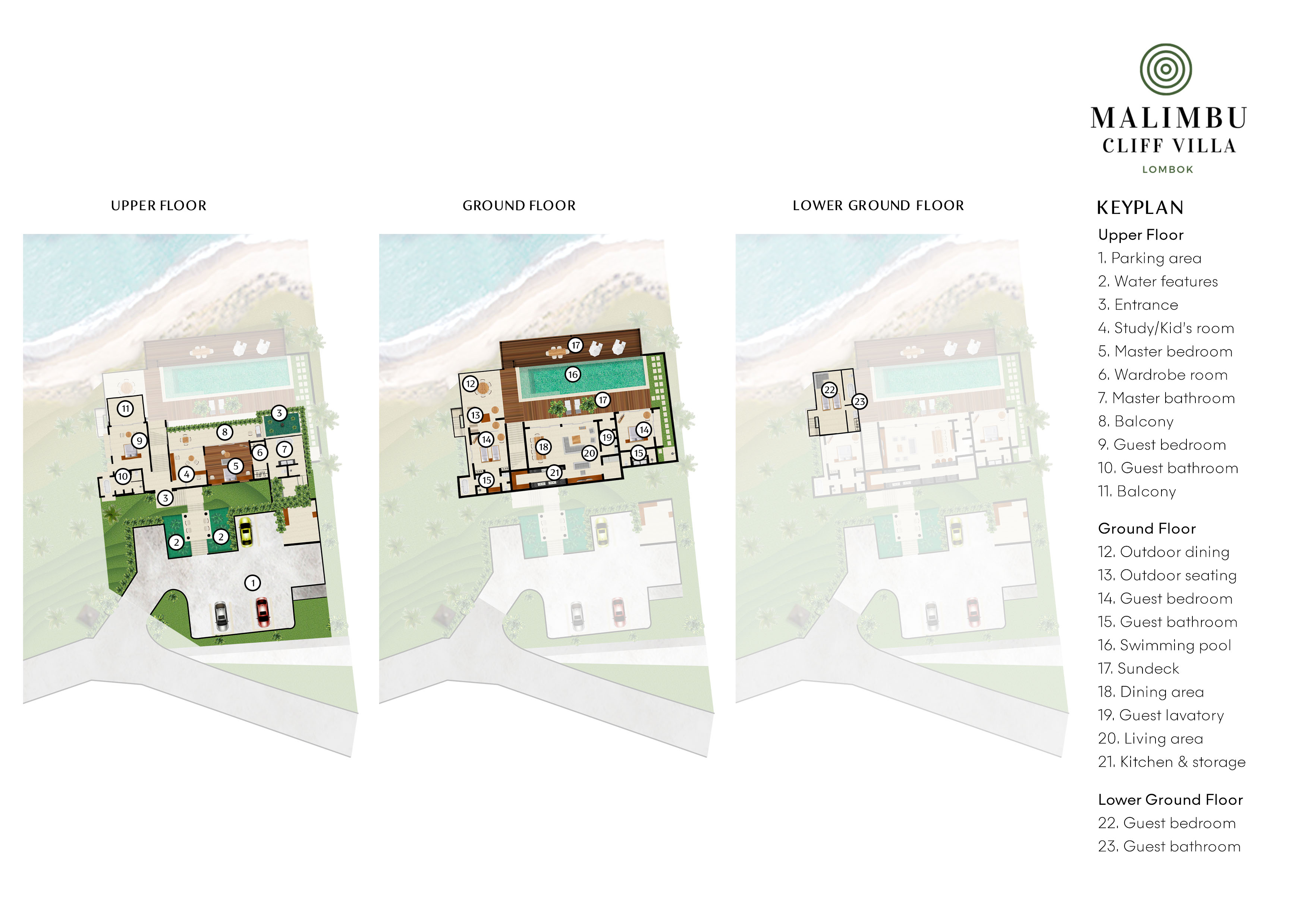 Malimbu Cliff Villa Floorplan